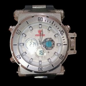 Silver Sports Digital-Analog Watch